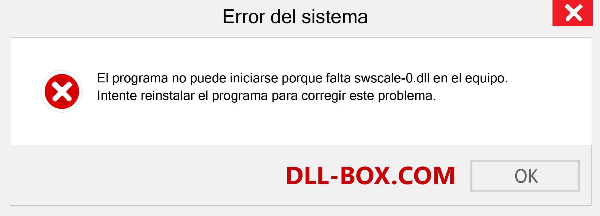 ¿Falta el archivo swscale-0.dll ?. Descargar para Windows 7, 8, 10 - Corregir swscale-0 dll Missing Error en Windows, fotos, imágenes